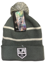 NHL Knit Hat Home Ice Beanie Cuff with Pom 2021 Kings