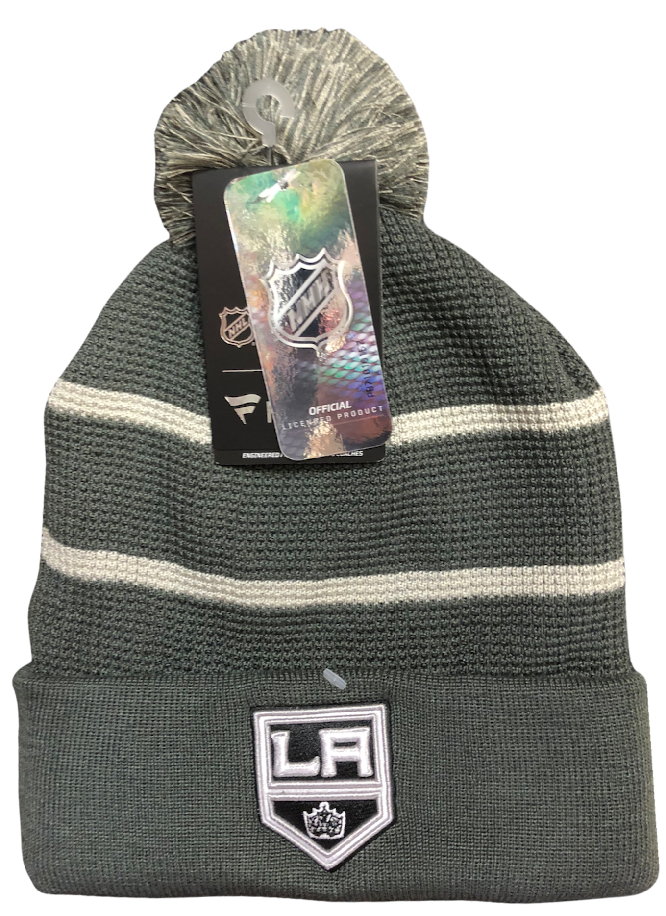 NHL Knit Hat Home Ice Beanie Cuff with Pom 2021 Kings