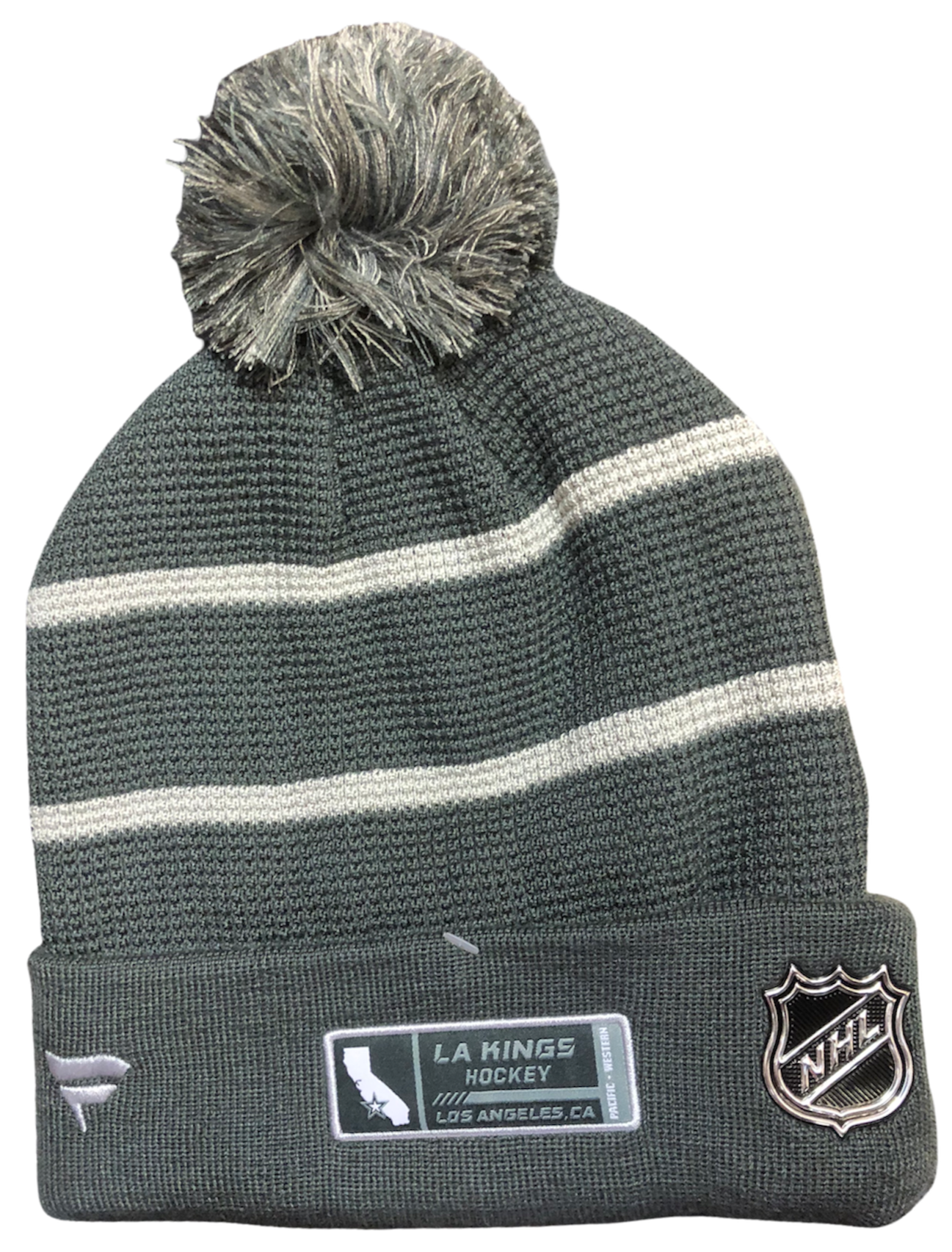 NHL Knit Hat Home Ice Beanie Cuff with Pom 2021 Kings