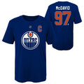 NHL Youth Player T-Shirt Home Royal Blue Connor McDavid Oilers