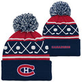 NHL Kids Knit Hat Face Off Cuff Pom Canadiens