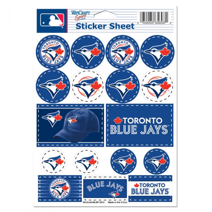 MLB Decal Sheet 5x7 Blue Jays