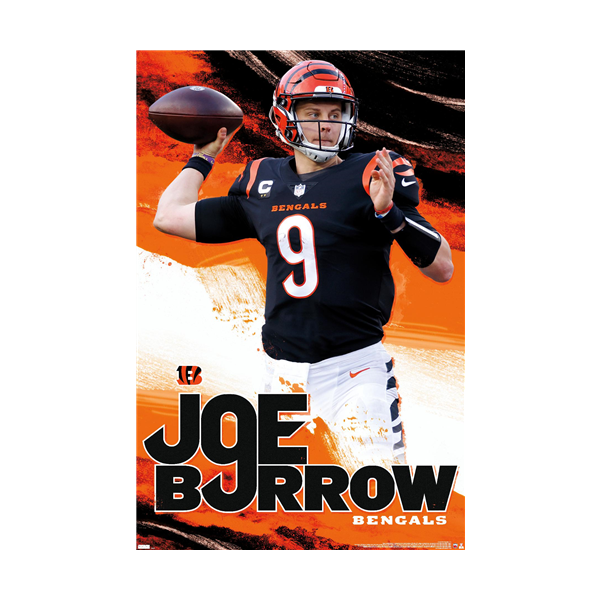 NFL Player Wall Poster Joe Burrow Bengals