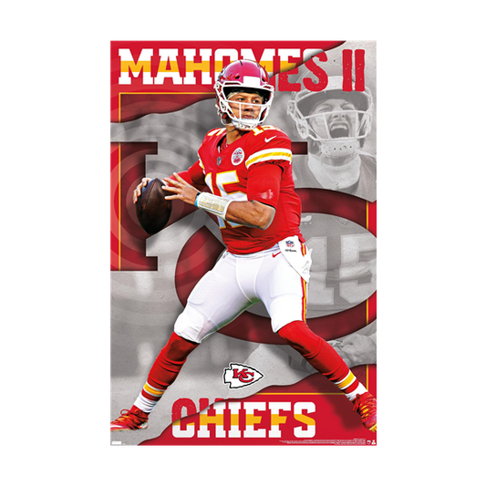 NFL Player Wall Poster Patrick Mahomes Chiefs