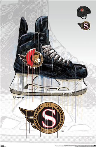 NHL Player Wall Poster Drip Skate Senators