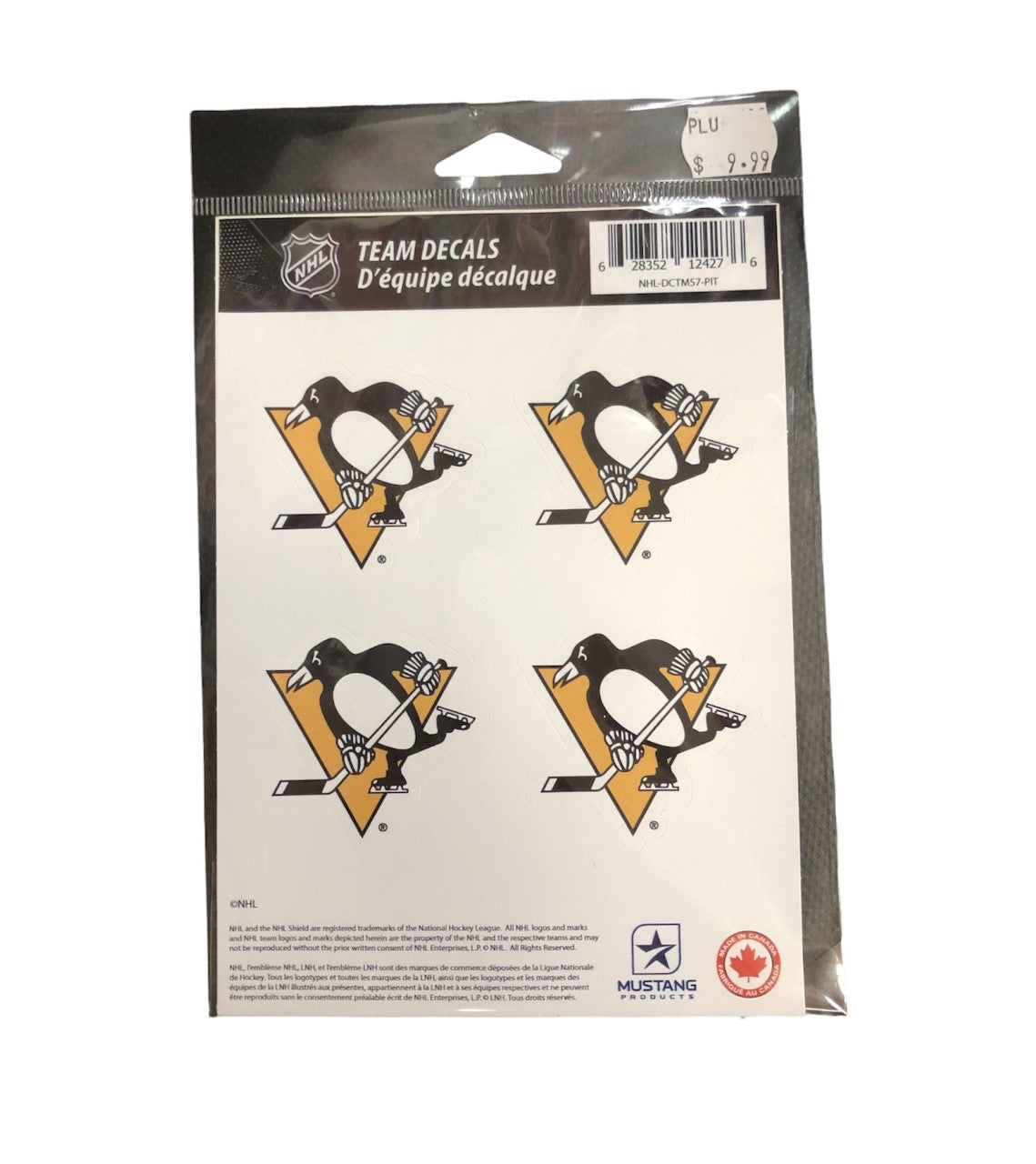 NHL Team Decals Mini Repeat Penguins