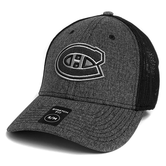 NHL Hat Stretch Fit Poly Heathered Tonal Canadiens