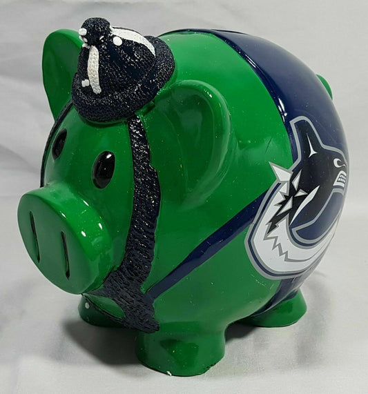 NHL Piggy Bank Thematic 8" Canucks