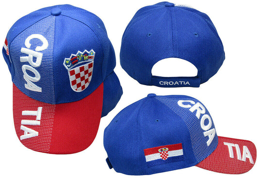 Country Hat 3D Croatia (Blue and Red)