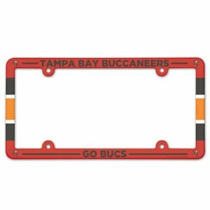 NFL License Plate Frame Plastic Buccaneers