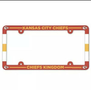 NFL License Plate Frame Plastic Chiefs