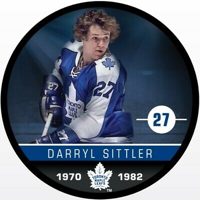 NHL Alumni Player Puck Darryl Sittler Maple Leafs