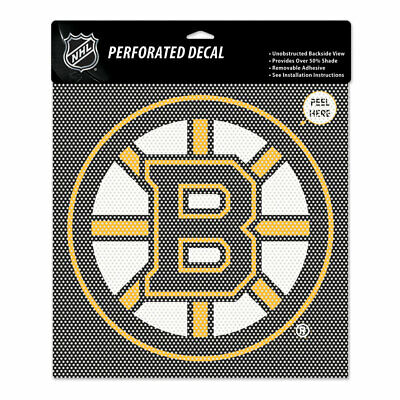 NHL Perforated Decal 17x17 Bruins