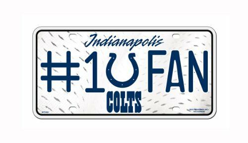 NFL License Plate Metal #1 Fan Colts
