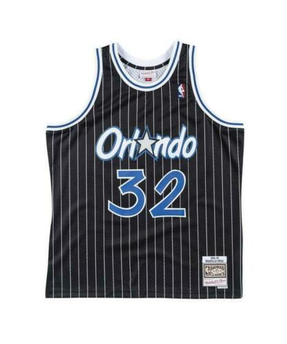 NBA Hardwood Classics Player 1994-95 Swingman Jersey Shaquille O'Neal Magic (Black w/Pin Stripes)