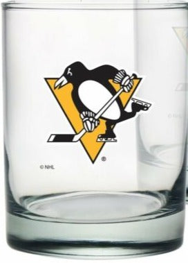 NHL Rocks Glass 13.5oz Penguins