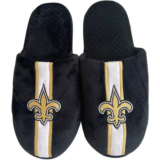 NFL Slippers Striped Team Saints