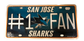 NHL License Plate Metal #1 Fan Sharks