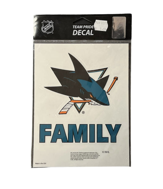 NHL Decal Team Pride Sharks