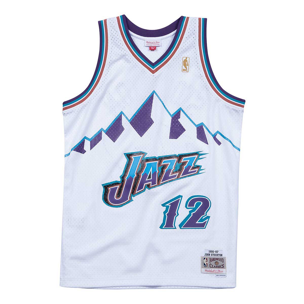 NBA Hardwood Classics Player 1996-97 Swingman Jersey John Stockton Jazz (White)