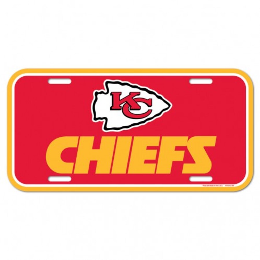 NFL License Plate Plastic Chiefs