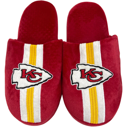 NFL Slippers Striped Team Chiefs