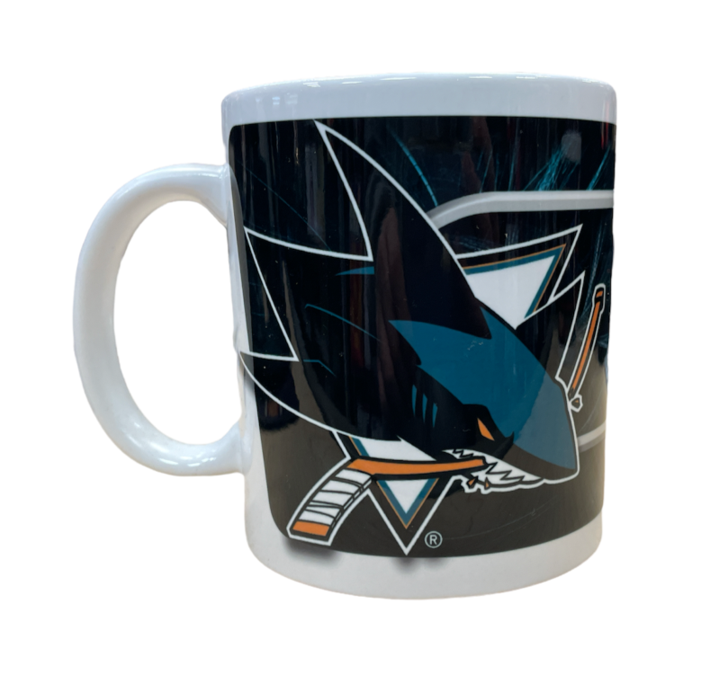 NHL Coffee Mug Subl. 11 Oz C-Handle White Sharks