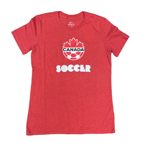 Soccer Canada Ladies T-Shirt Triblend Crewneck Team Canada