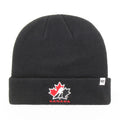 Hockey Canada Knit Hat Raised Cuff Black Team Canada