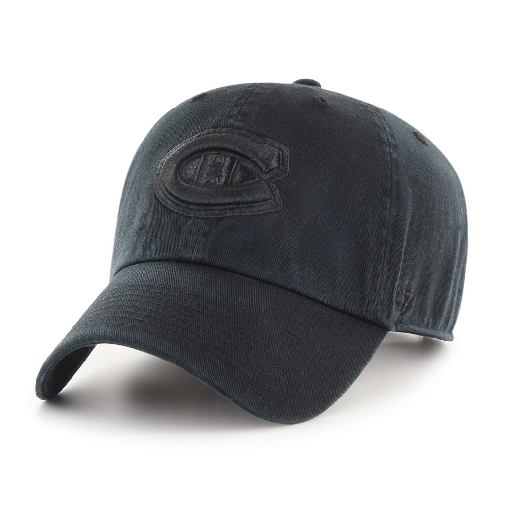 NHL Hat Clean Up Black On Black Canadiens