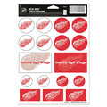 NHL Decal Sheet 5X7 Red Wings