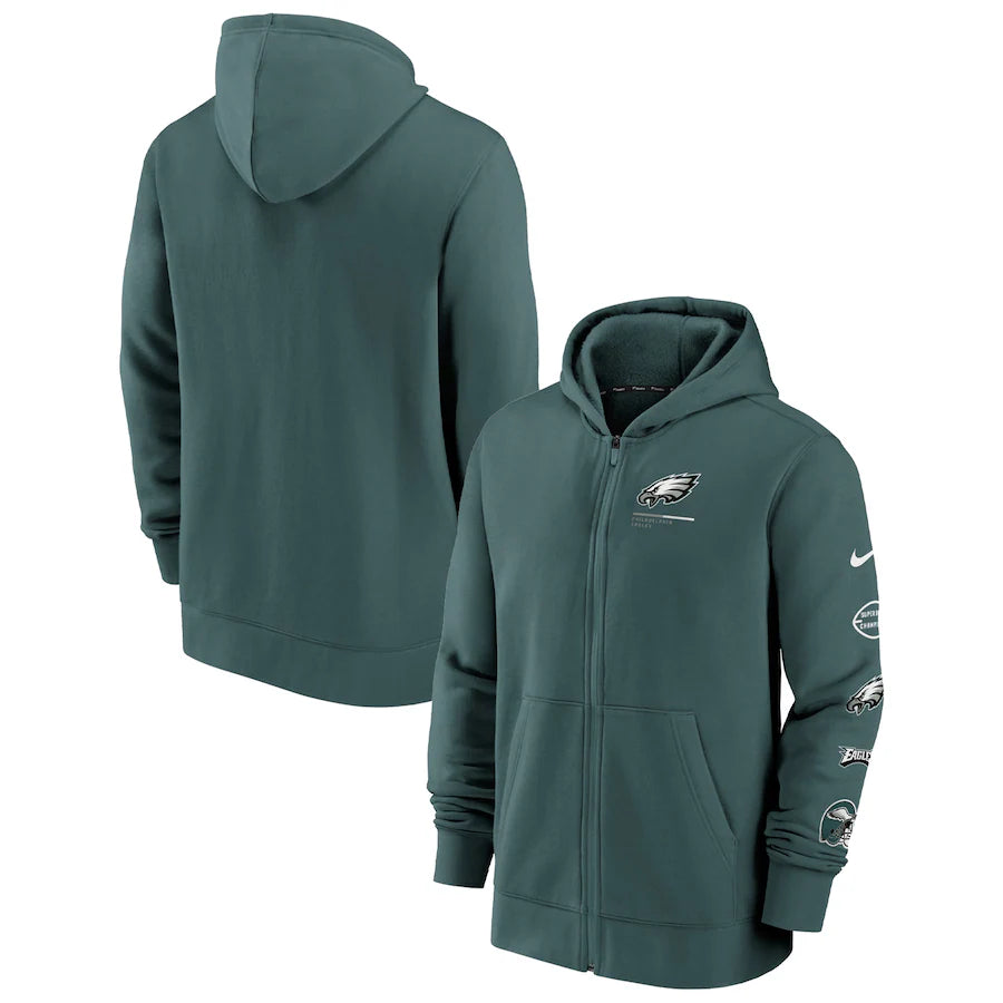 NFL Hoodie Full Zip Team Burpee Eagles